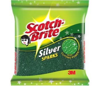 SCOTCH BRITE GREEN SILVER SCRUB PAD 7CM*10CM